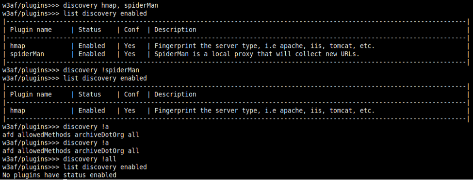 Figure 7: Some more discovery commands