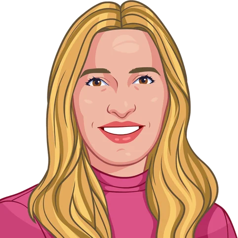 a cartoon drawing of a woman with long blonde hair